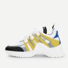 Shein Contrast Pu Panel Lace Up Sneakers