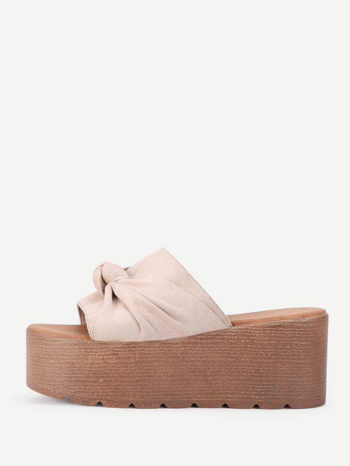 Shein Knot Design Flatform Sandals