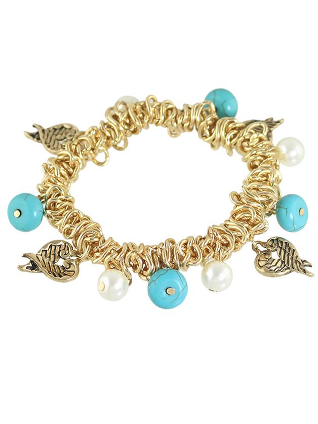 Shein Pearl Bohemian Style Beads Wrap Bracelet
