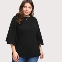 Shein Plus Boat Neck Basic Tee