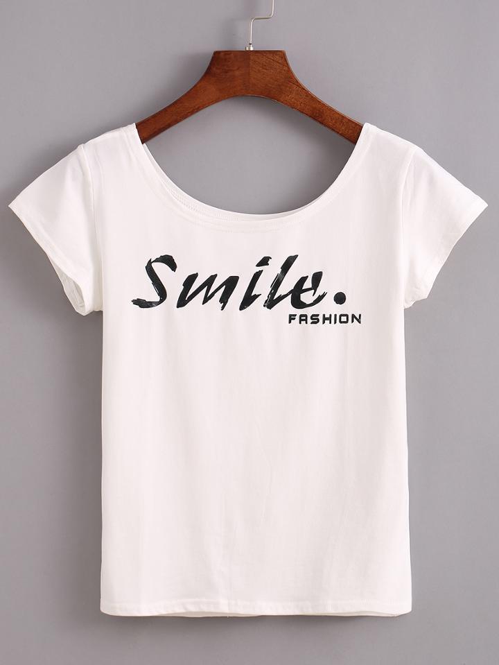 Shein Letter Print T-shirt