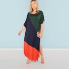 Shein Plus Cut And Sew Split Hem Dress