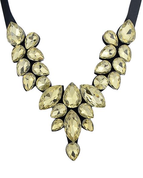 Shein Champagne Drop Gemstone Necklace
