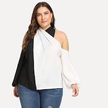 Shein Plus Cold Shoulder Blouse