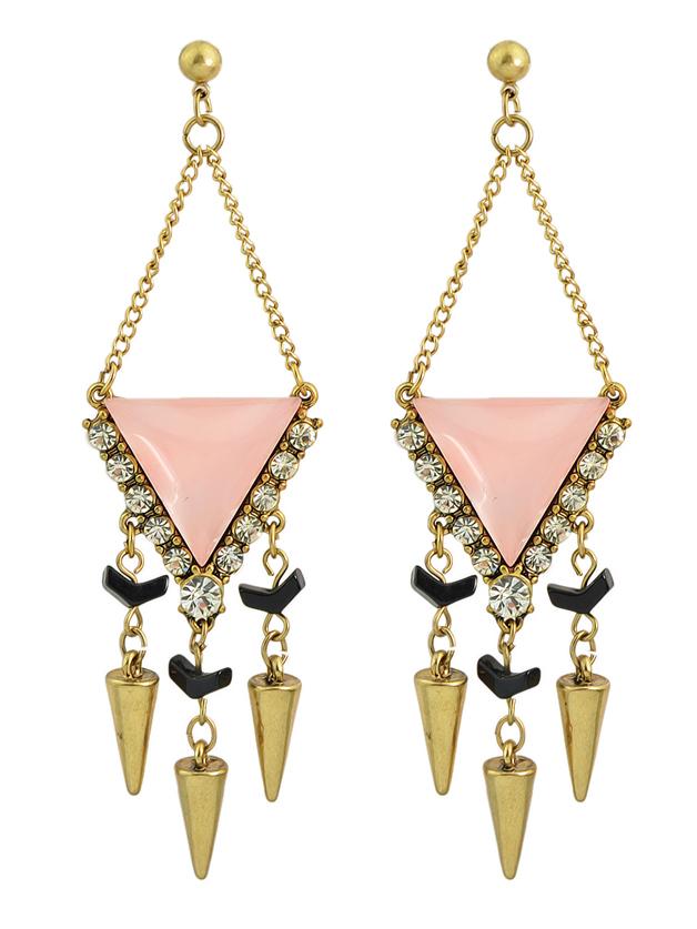 Shein Latest Rhinestone Long Dangle Chandelier Earrings