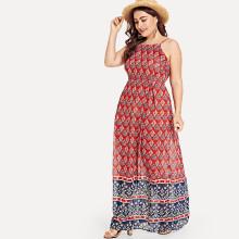 Shein Plus Geo Print Maxi Cami Dress