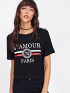 Shein Crop Graphic T-shirt
