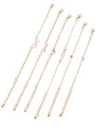 Shein Gold Plated Multi Shape Pendant Choker Necklace Set