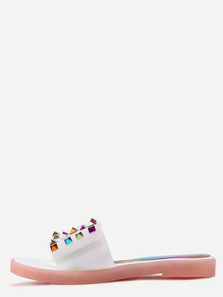Shein Pink Sole Studs Platform Slippers