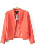 Rosewe Chic Mandarin Collar Long Sleeve Orange Suit For Work