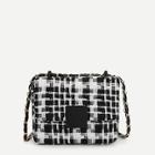 Shein Plaid Flap Crossbody Chain Box Bag