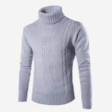 Shein Men Cable Pattern High Neck Solid Jumper