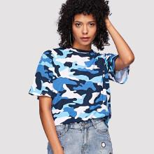 Shein Camouflage Print Top
