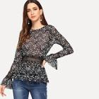 Shein Allover Star Print Blouse