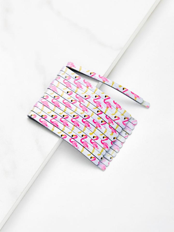 Shein Flamingo Print Hair Clip 12pcs
