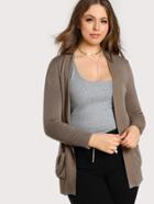 Shein Long Sleeve Cardigan Mocha