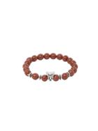 Shein Animal Head Charm And Goldstone Beaded Bracelet