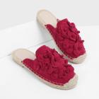 Shein Floral Appliqued Cap Toe Flats