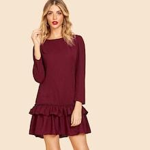 Shein Ruffle Hem Tunic Dress
