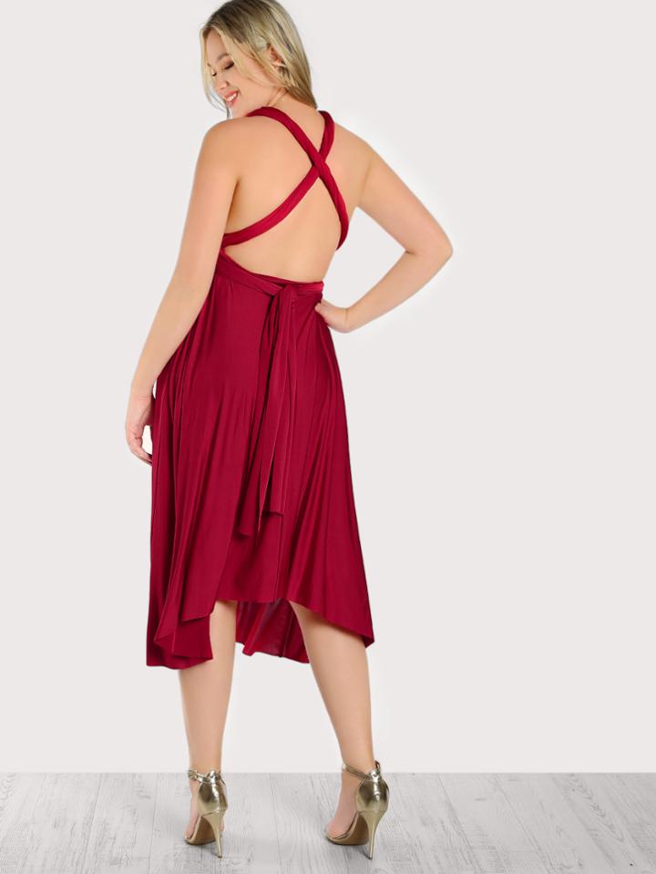 Shein Self Tie Flowy Infinity Dress