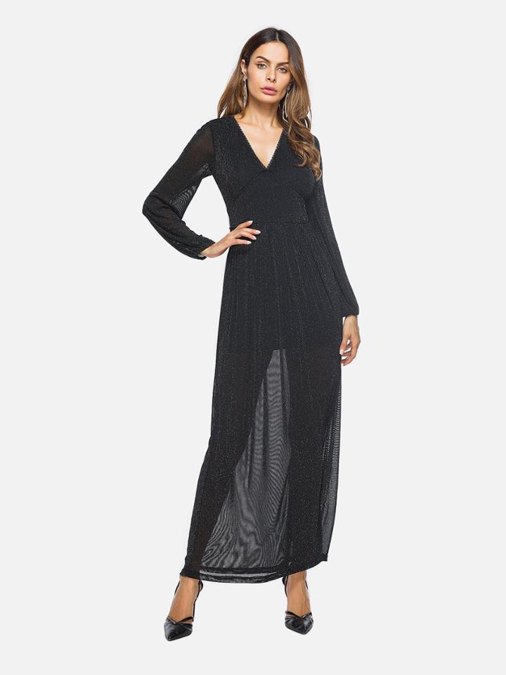 Shein V Neckline Maxi Dress