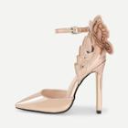 Shein Butterfly Back Metallic Heels