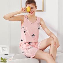 Shein Dancing Girl Print Top & Shorts Pj Set