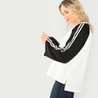 Shein Plus Raglan Sleeve Colorblock Sweatshirt