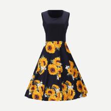 Shein Sunflower Print Dress