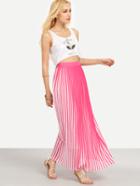 Shein Colored Vertical Stripe Long Skirt