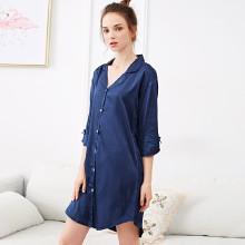 Shein Bow Detail Button Up Night Dress