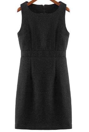 Shein Black Sleeveless Slim Tank Dress