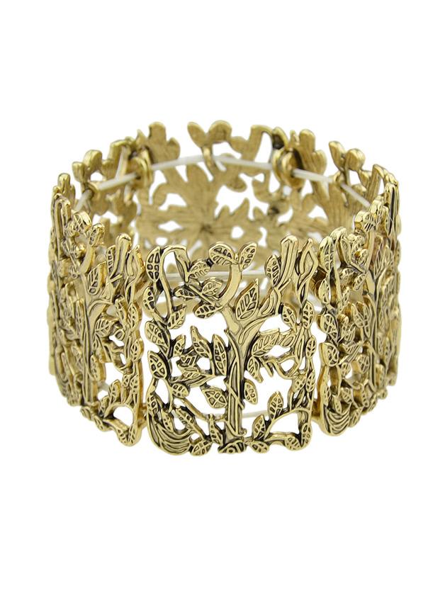 Shein Hollow Out Leaf Branch Pattern Bracelets