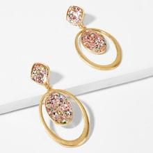 Shein Glitter Oval Drop Earrings