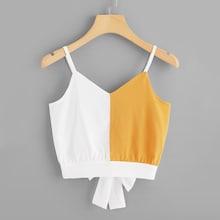 Shein Tie Back Color Block Cami Top