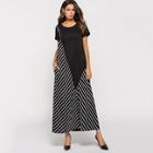 Shein Contrast Stripe Longline Dress