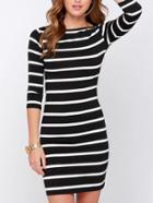 Shein Striped Banded Chambray Stripy Fringes Stria Jumpers Boydcon Dress