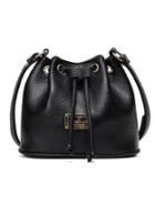 Shein Embossed Faux Leather Drawstring Bucket Bag