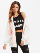 Shein Patchwork Snap Button Coat