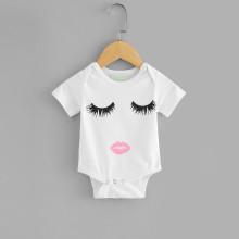 Shein Girls Eyes Print Romper