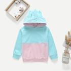 Shein Toddler Girls Cut And Sew Panel Hoodie