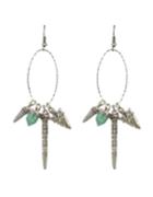 Shein Silver Plated Long Charms Earrings