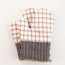 Shein Grid & Striped Oven Glove 1pc