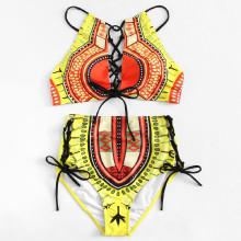 Shein Plus Lace Up Bikini Set