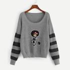 Shein Plus Girl Patched Color Block Sleeve Sweater