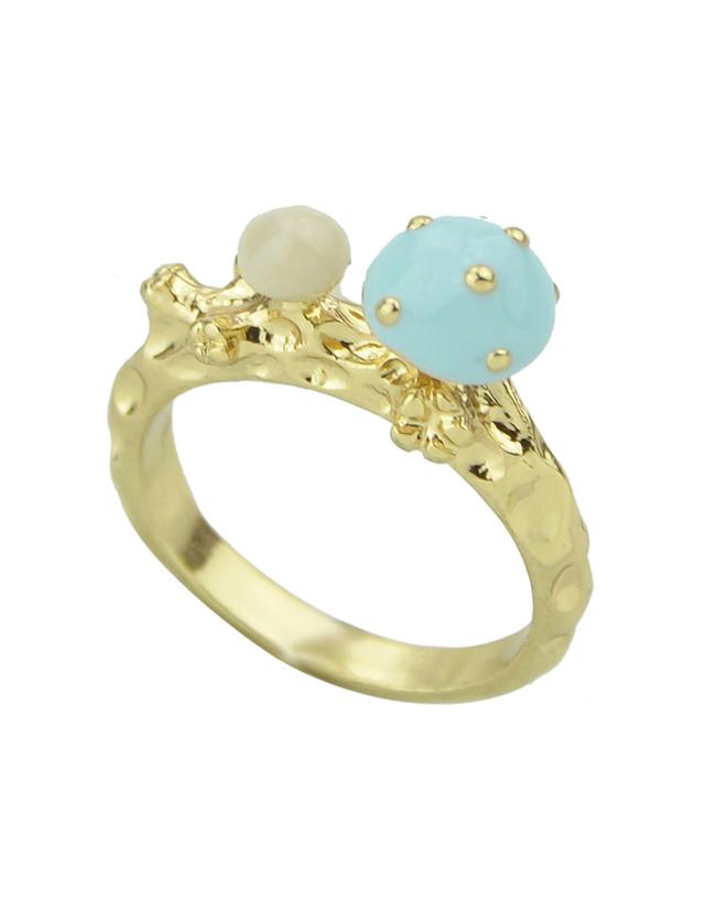 Shein Blue Lovely Mushroom Lady's Ring
