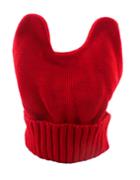 Shein Red Knitted Ears Beanie Hat