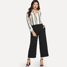 Shein Striped Top & Wide Leg Pants
