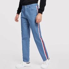 Shein Men Button Front Straight Leg Pants