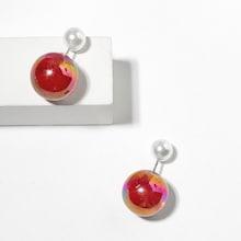 Shein Faux Pearl Detail Double Stud Earrings